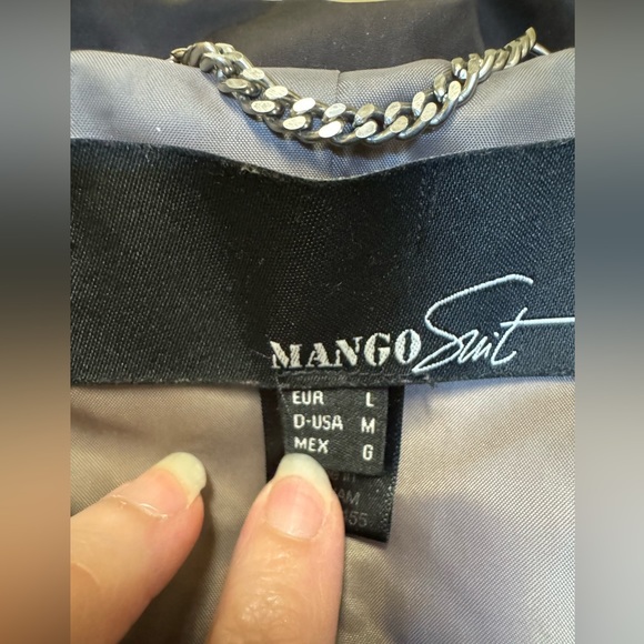 Mango Quilted Long Coat, Chocolate Brown, Size L - Picture 4 of 17